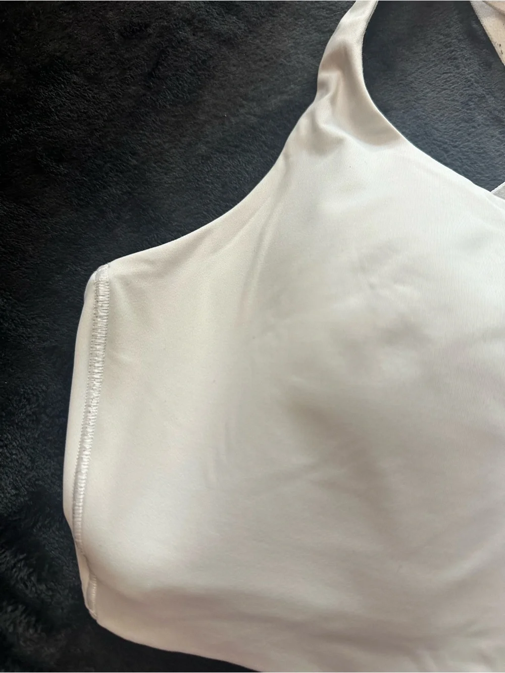 Lululemon Energy Bra White Cross Back Sports Bra 38C Medium Support